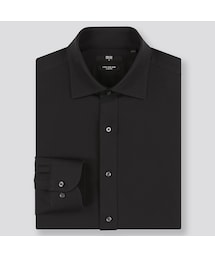 UNIQLO | ファインクロススーパーノンアイロンスリムフィットシャツ（セミワイドカラー・長袖・ポケットなし）(シャツ/ブラウス)