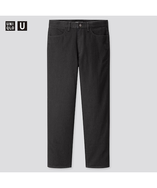 UNIQLO（ユニクロ）の「スリムフィットストレートジーンズ（デニムパンツ・メンズ・NAVY 69/BLACK 09/OFF WHITE 01・32/30/28/35/33/34/31/29）」の3枚目の写真