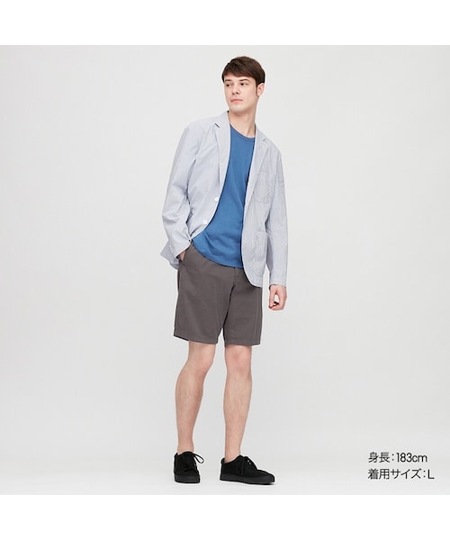 UNIQLO（ユニクロ）の「チノショートパンツ（丈短め21.5～25cm）（その他パンツ・メンズ・BROWN 35/BLUE 66/PINK 12/DARK GREEN 58/GREEN 54/BLUE 63/BLACK 09/YELLOW 44/DARK GRAY 08/WHITE 00/NAVY 69/BEIGE 32・M/3XL/XXL/S/L/XL/XS/4XL）」の4枚目の写真
