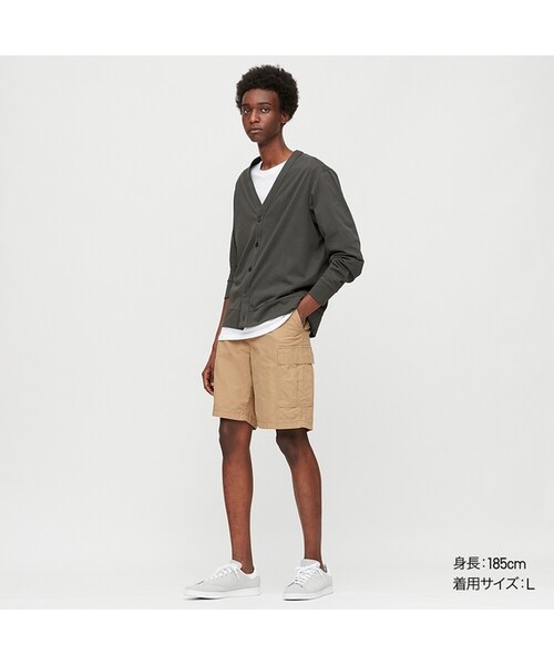 UNIQLO（ユニクロ）の「カーゴショートパンツ（その他パンツ・メンズ・DARK GRAY 08/OLIVE 56/BEIGE 32/NAVY 69・XXL/XL/S/3XL/4XL/XS/L/M）」の2枚目の写真
