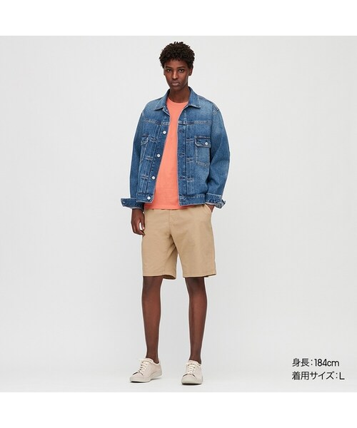 UNIQLO（ユニクロ）の「カットソーイージーショートパンツ（その他パンツ・メンズ・NAVY 69/OLIVE 56/BROWN 34・S/XXL/XS/L/3XL/XL/4XL/M）」の2枚目の写真