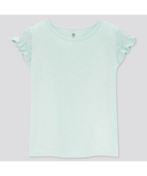 UNIQLO（ユニクロ）の「GIRLS スラブギャザーTシャツ（半袖）（Tシャツ