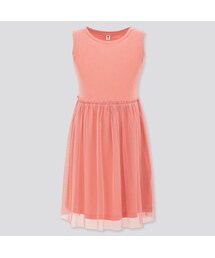 UNIQLO | GIRLS チュールワンピース（ノースリーブ）(ワンピース)