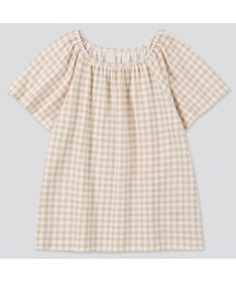 UNIQLO | スクエアネックT（ギンガムチェック・半袖）(その他トップス)