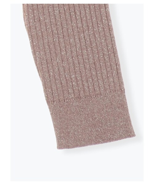 Lugnoncure（ルノンキュール）の「ラメリブニットプルオーバー LS（トップス・グレー/オレンジ/ブラウン・F）」の4枚目の写真