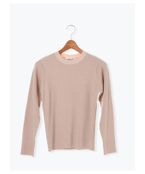 Lugnoncure（ルノンキュール）の「ラメリブニットプルオーバー LS（トップス・グレー/オレンジ/ブラウン・F）」の9枚目の写真