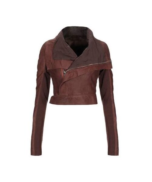 Rick Owens(リックオウエンス)の「Rick Owens RICK OWENS Jacket(ライダースジャケット・レディース・Brown・6)」の1枚目の写真