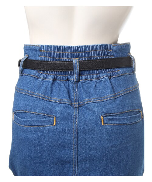 INGNI（イング）の「ベルト付コクーン／スカート（スカート・レディース・ﾃﾞﾆﾑ/ﾌﾞﾙｰ・M）」の3枚目の写真