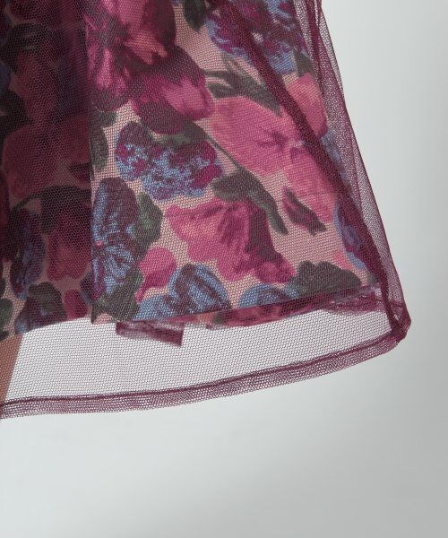 LOWRYS FARM(ローリーズファーム)の「チュール*ハナプリントスカート(スカート・レディース・ピンク/イエロー・M/L)」の6枚目の写真