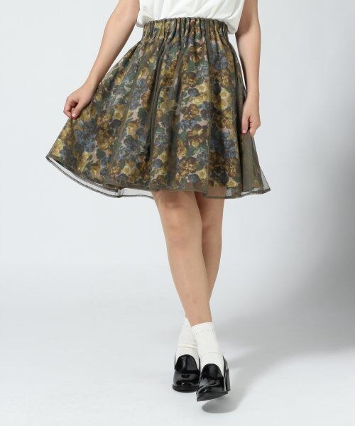 LOWRYS FARM(ローリーズファーム)の「チュール*ハナプリントスカート(スカート・レディース・ピンク/イエロー・M/L)」の2枚目の写真