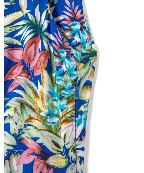 LOVFEE（ラッフィ）の「仲夏花卉V領小排釦無袖洋裝（ワンピース/ドレス・レディース・藍・S/M/L）」の3枚目の写真