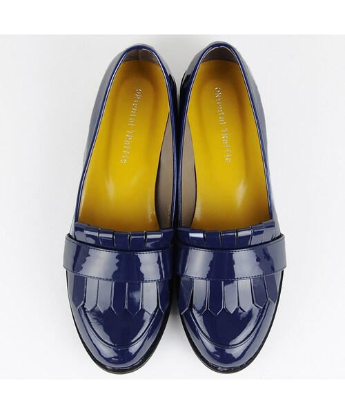 ORiental TRaffic（オリエンタルトラフィック）の「エナメルローファー（シューズ・レディース・ブラック/ブラック/ホワイト/ネイビー・34/35/36/37/38/39/40/41/42）」の3枚目の写真