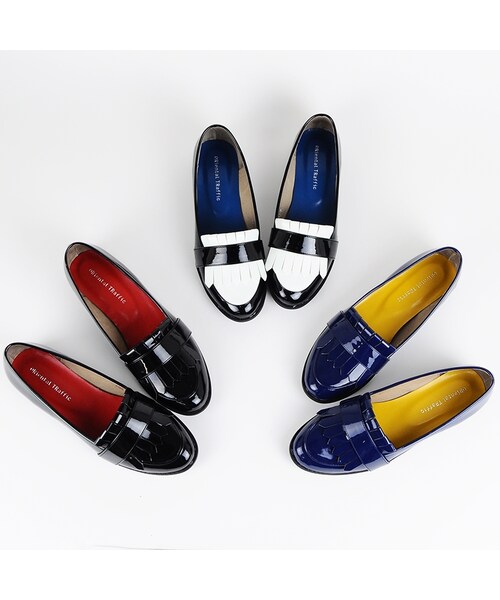 ORiental TRaffic（オリエンタルトラフィック）の「エナメルローファー（シューズ・レディース・ブラック/ブラック/ホワイト/ネイビー・34/35/36/37/38/39/40/41/42）」の9枚目の写真