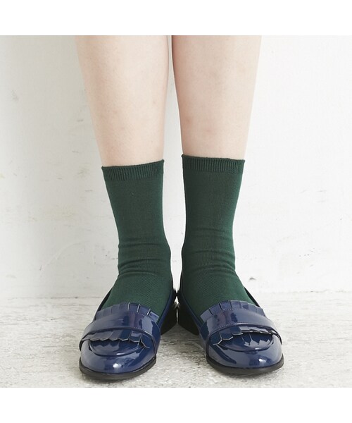 ORiental TRaffic（オリエンタルトラフィック）の「エナメルローファー（シューズ・レディース・ブラック/ブラック/ホワイト/ネイビー・34/35/36/37/38/39/40/41/42）」の12枚目の写真