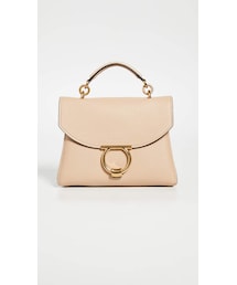 ハンドバッグ FERRAGAMO MARGOT HANDBAG Salvatore Ferragamo Margot Gancini Top Handle Bag - Grey