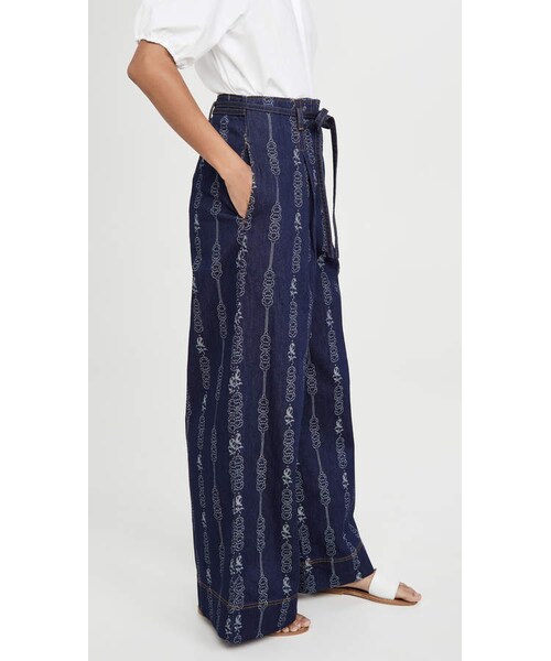 TORY BURCH(トリーバーチ)の「Tory Burch Gemini Jacquard Denim Trousers(デニムパンツ・レディース・Blue・0/2/4/6/8/10/12/00)」の2枚目の写真