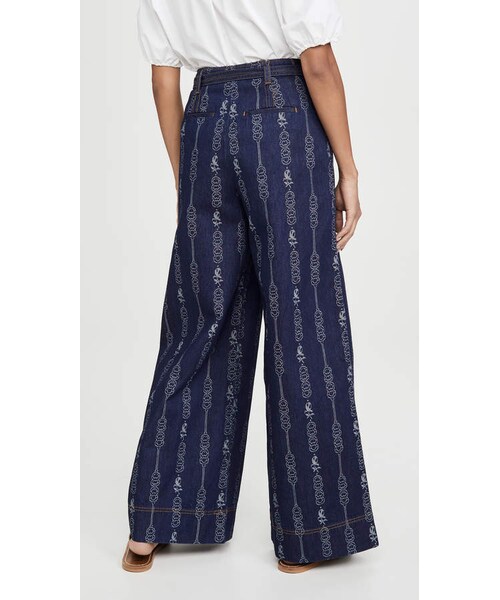 TORY BURCH(トリーバーチ)の「Tory Burch Gemini Jacquard Denim Trousers(デニムパンツ・レディース・Blue・0/2/4/6/8/10/12/00)」の3枚目の写真