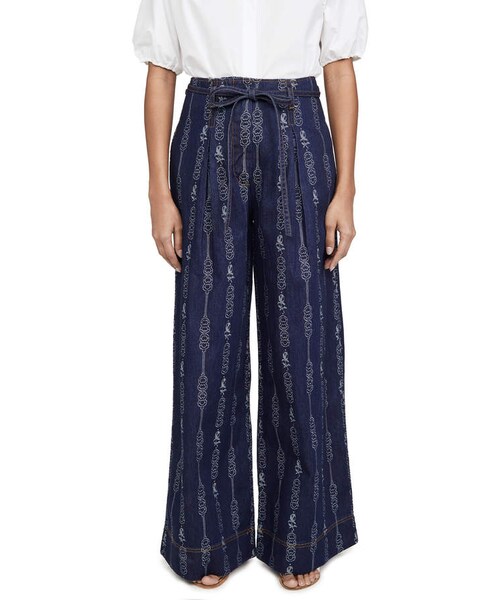 TORY BURCH(トリーバーチ)の「Tory Burch Gemini Jacquard Denim Trousers(デニムパンツ・レディース・Blue・0/2/4/6/8/10/12/00)」の5枚目の写真
