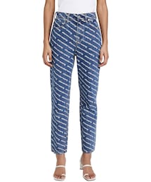 【ALEXANDER WANG】Laser logo jeans /デニム バルーン パンツ レーザーディストレストロゴ ジーンズ | Why are you here?