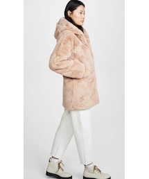 DVF×APPARIS 3ホック　ファーコート　ベージュ DVF×APPARIS 3ホック ファーコート ベージュ