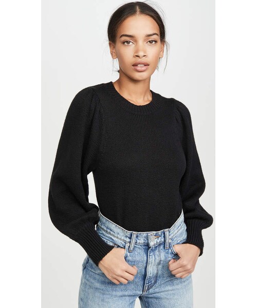 525 America(525アメリカ)の「525 America Puff Sleeve Crew Pullover(ニット/セーター・レディース・Black・XS/S/L)」の1枚目の写真