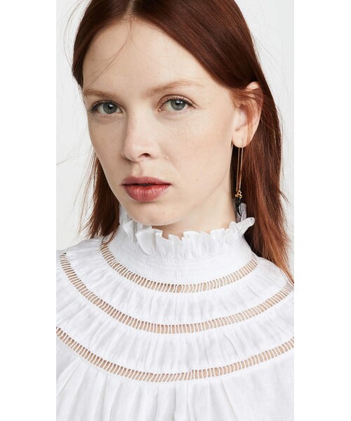 【関税込み】Isabel Marant オフホワイト Floride 長袖トップス SEVERINE TOP Woman white | ISABEL MARANT Official online store