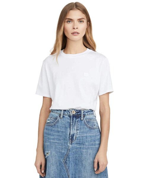Acne Studios（アクネストゥディオズ）の「Acne Studios Ellison Face T-Shirt（Tシャツ/カットソー・レディース・White・XS/S/M/L/XXS）」の2枚目の写真