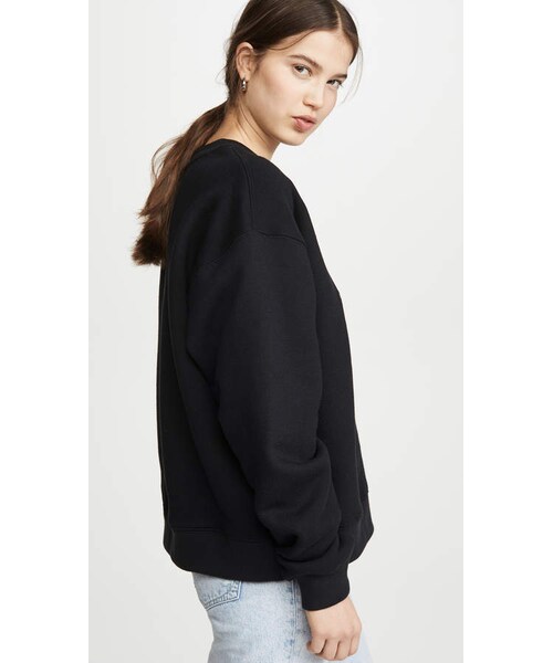 ALEXANDER WANG / アレキサンダーワン | Heavy Terry Graphic Sweatshirt グラフィック ロゴ スウェット | XS | ブラック | レディース alexanderwang（アレキサンダーワン）の「Alexander Wang Heavy Terry