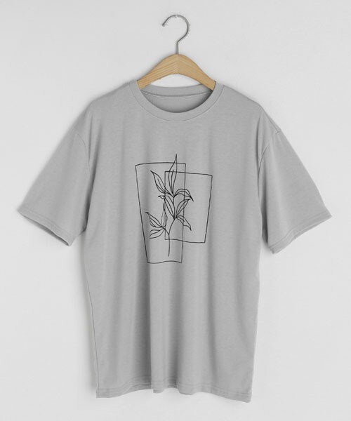 DHOLIC(ディーホリック)の「ドローイング半袖Tシャツ(Tシャツ/カットソー・レディース・ブラック/ホワイト/グレー/グリーン/ピンク・FREE)」の3枚目の写真