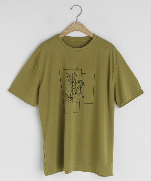DHOLIC(ディーホリック)の「ドローイング半袖Tシャツ(Tシャツ/カットソー・レディース・ブラック/ホワイト/グレー/グリーン/ピンク・FREE)」の4枚目の写真