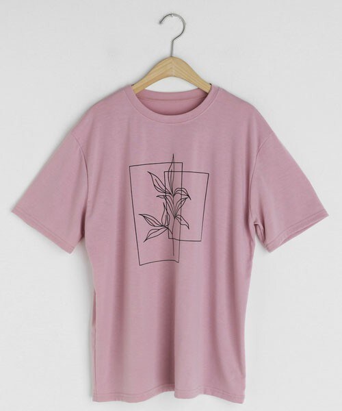 DHOLIC(ディーホリック)の「ドローイング半袖Tシャツ(Tシャツ/カットソー・レディース・ブラック/ホワイト/グレー/グリーン/ピンク・FREE)」の5枚目の写真