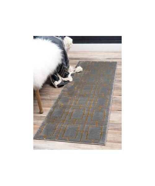 Monroe（）の「Marilyn Monroe Glam Mmg002 Gray/Gold 2' x 6' Runner Rug（ラグ