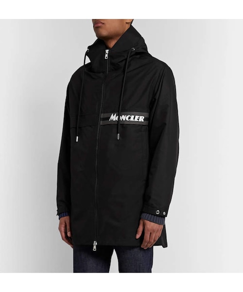 MONCLER ブラックテーラードジャケット Moncler - Black Nylon Down Shirt Jacket | Mitchell Stores