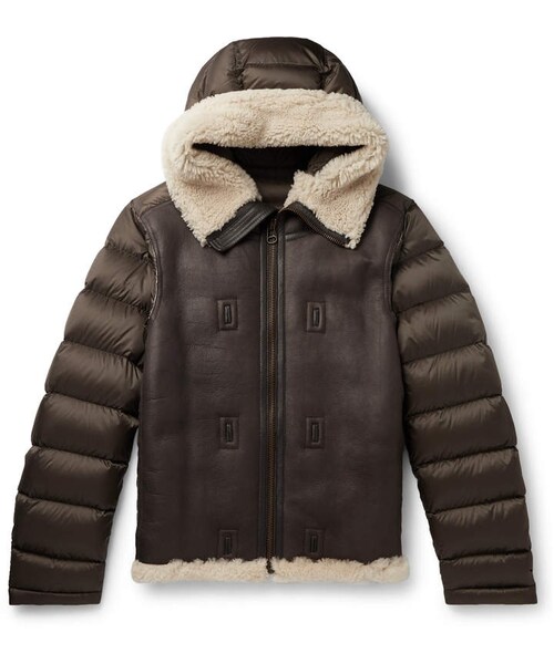 Ten c（テンシー）の「Ten C Shearling-Trimmed Quilted Shell Hooded
