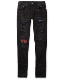 AMIRI | Amiri Mx1 Skinny-Fit Panelled Distressed Stretch-Denim Jeans(デニムパンツ)