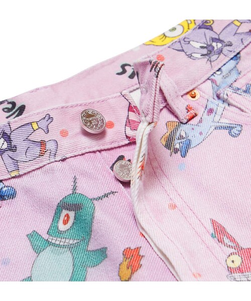VETEMENTS（ヴェトモン）の「Vetements Slim-Fit Printed Denim Jeans（デニムパンツ・メンズ・Pink・XS/S/M/L）」の3枚目の写真