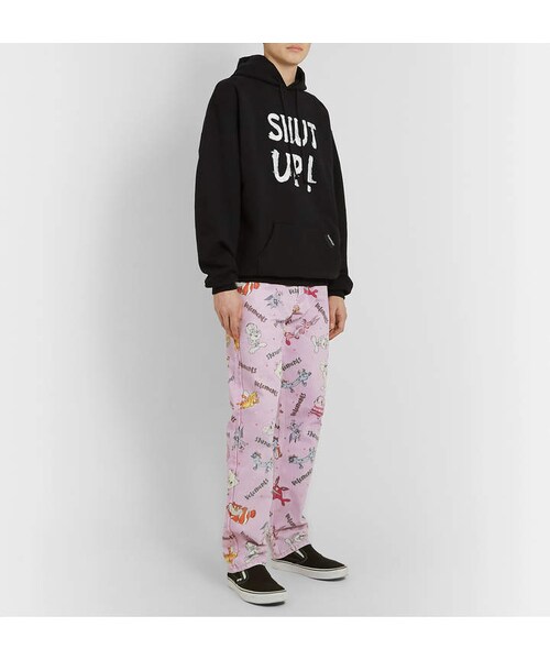 VETEMENTS（ヴェトモン）の「Vetements Slim-Fit Printed Denim Jeans（デニムパンツ・メンズ・Pink・XS/S/M/L）」の4枚目の写真