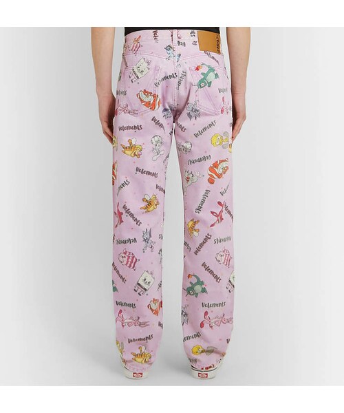 VETEMENTS（ヴェトモン）の「Vetements Slim-Fit Printed Denim Jeans（デニムパンツ・メンズ・Pink・XS/S/M/L）」の5枚目の写真