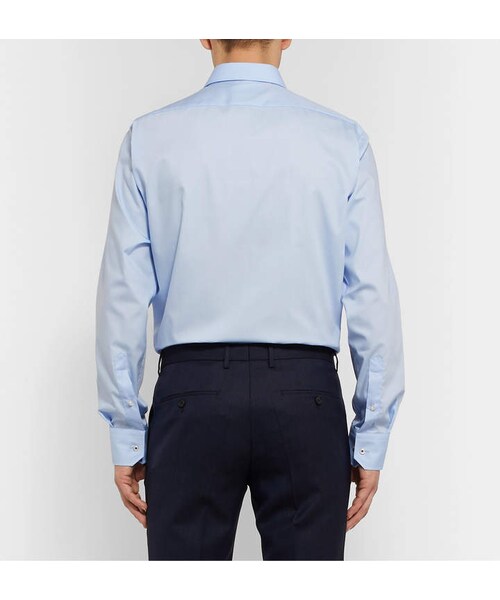 HUGO BOSS（ヒューゴボス）の「Hugo Boss Light-Blue Gelson Cotton-Poplin Shirt（シャツ/ブラウス・メンズ・Blue・Eu 39/Eu 40/Eu 41/Eu 42/Eu 43/Eu 44/Eu 45）」の4枚目の写真
