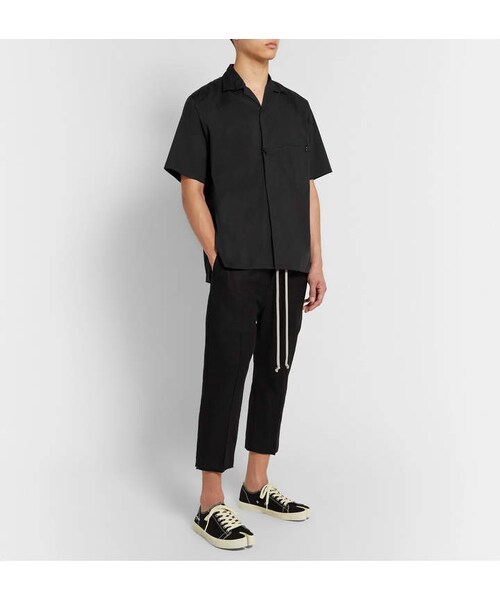Y-3（ワイスリー）の「Y 3 Camp-Collar Cotton-Blend Poplin Shirt（シャツ/ブラウス・メンズ・Black・S/M）」の2枚目の写真