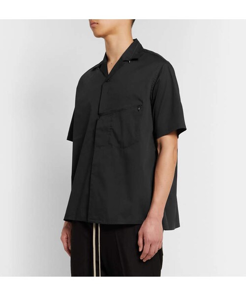 Y-3（ワイスリー）の「Y 3 Camp-Collar Cotton-Blend Poplin Shirt（シャツ/ブラウス・メンズ・Black・S/M）」の5枚目の写真