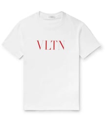 VALENTINO | Valentino Logo-Print Cotton-Jersey T-Shirt(Tシャツ/カットソー)