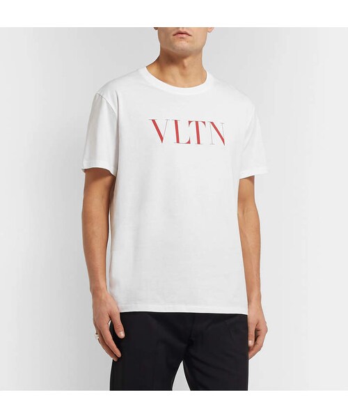 VALENTINO（ヴァレンティノ）の「Valentino Logo-Print Cotton-Jersey 