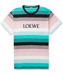 LOEWE | Loewe Logo-Embroidered Striped Cotton-Jersey T-Shirt(Tシャツ/カットソー)