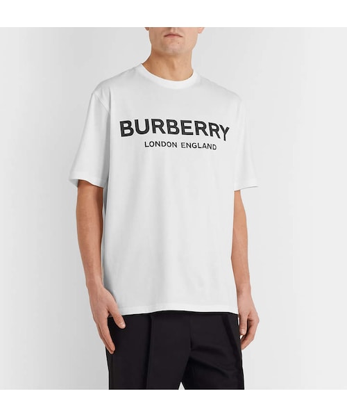 BURBERRY（バーバリー）の「Burberry Logo-Print Cotton-Jersey T-Shirt（Tシャツ/カットソー・メンズ・White・XS/S/M/L/XL/XXL）」の3枚目の写真