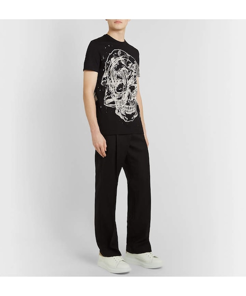Tシャツ・カットソー ALEXANDER MCQUEEN JERSEY T-SHIRT Alexander McQueen Printed cotton jersey T-shirt Alexander