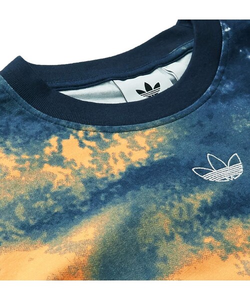 adidas（アディダス）の「Adidas Originals Sprt Logo-Embroidered Printed Cotton-Jersey T-Shirt（Tシャツ/カットソー・メンズ・Blue・S/XXL）」の3枚目の写真
