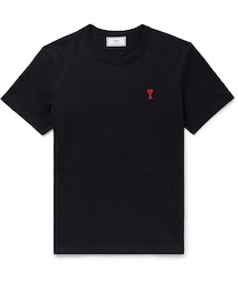 ami | Ami Logo-Appliqued Cotton-Jersey T-Shirt(Tシャツ/カットソー)