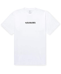 VETEMENTS | Vetements Appliqued Logo-Print Cotton-Jersey T-Shirt(Tシャツ/カットソー)