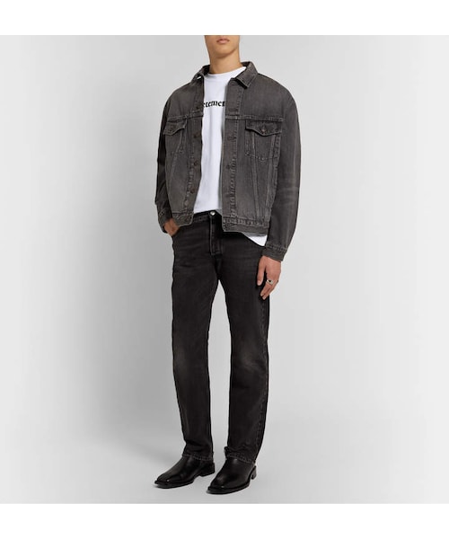 VETEMENTS(ヴェトモン)の「Vetements Appliqued Logo-Print Cotton-Jersey T-Shirt(Tシャツ/カットソー・メンズ・White・XS/S/M/L)」の5枚目の写真